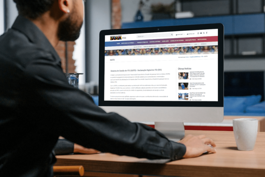 Contribuinte acessa o novo Sistema de Gestão do ITD