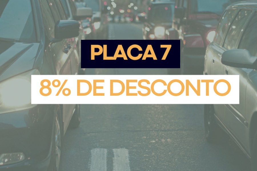 IPVA com desconto de 8% para placa 7