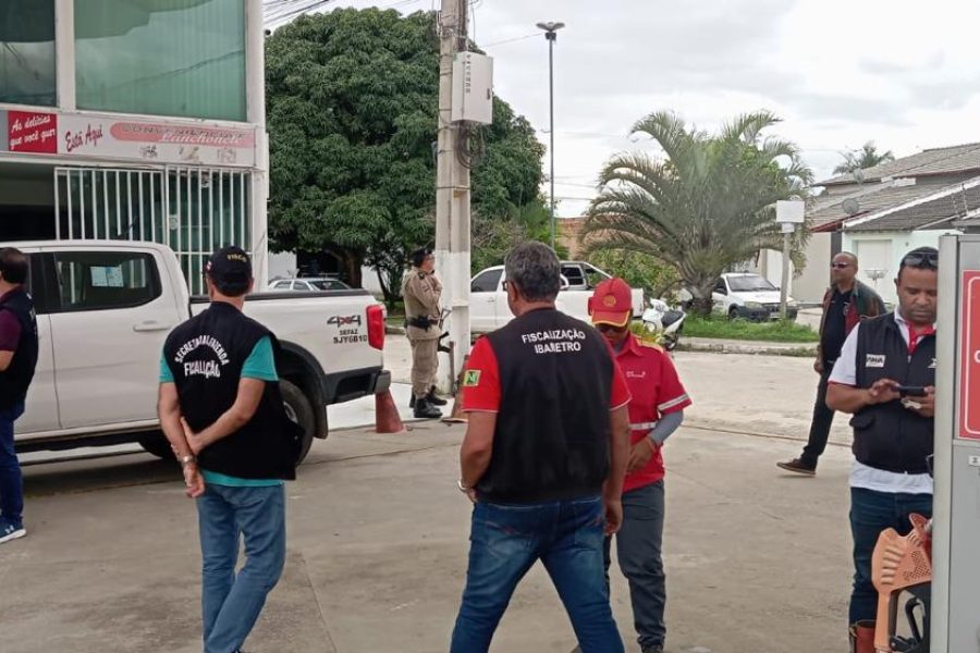 Fiscalização em posto de combustível